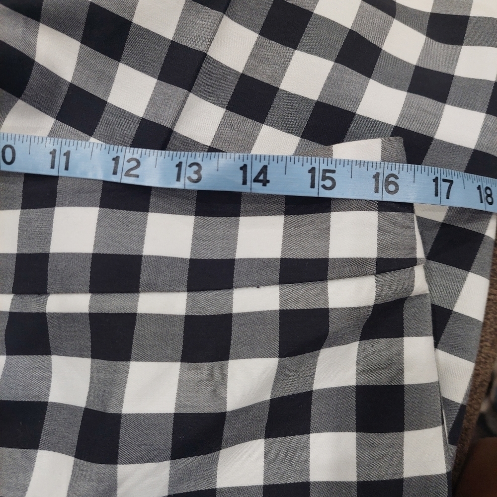 Ann Taylor Devin Fit Cropped Pants Black White Plaid Gingham Womens Sz 8 Classic - Picture 8 of 9